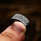 Valknut Steel Ring Vintage Vikings Party