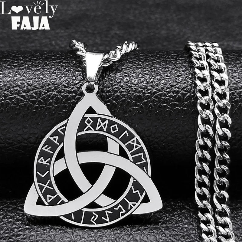Viking Triquetra Celtic Knot Pendant — SS