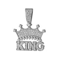 Men Hip Hop Crown with King Pendant Necklace with 13mm Crystal Cuban Chain HipHop Iced Out Bling Necklaces Fashion