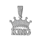 Men Hip Hop Crown with King Pendant Necklace with 13mm Crystal Cuban Chain HipHop Iced Out Bling Necklaces Fashion