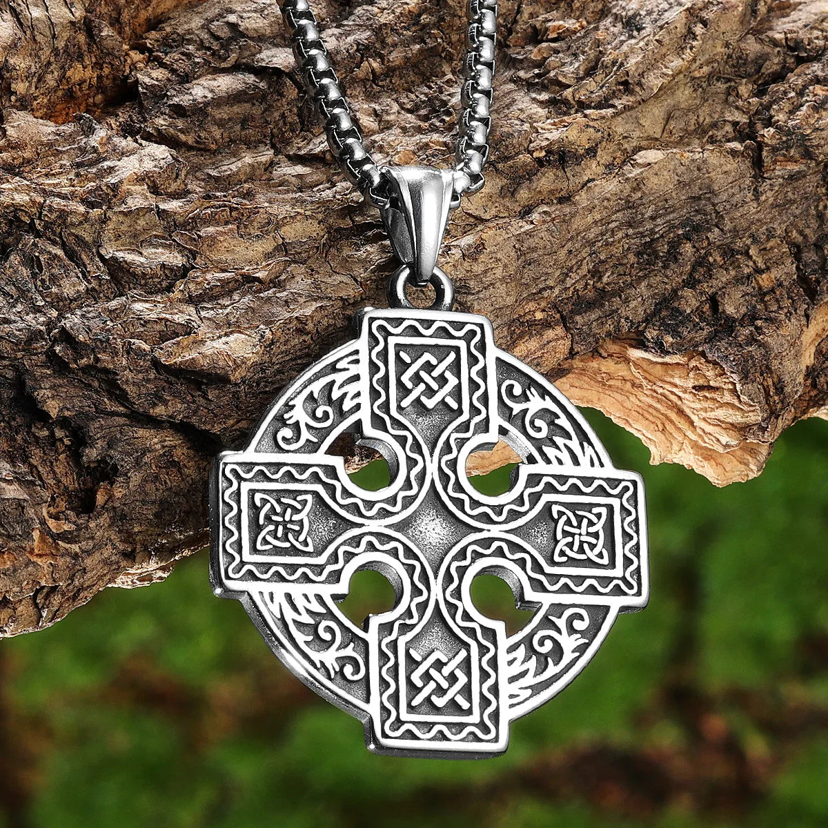 Viking Celtic Stainless Steel Pendant Necklace