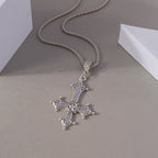 Gothic Skull Love Heart Necklace for Women Men Religious Crucifix Necklaces Punk Jewelry Gifts