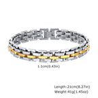 Two-Tone Statement Bracelet — Stainless Steel