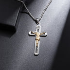 Saint St. Benedict Jesus Cross Pendant Necklace Men and Women Religious Christian Catholic Amulet Stainless Steel Jewelry