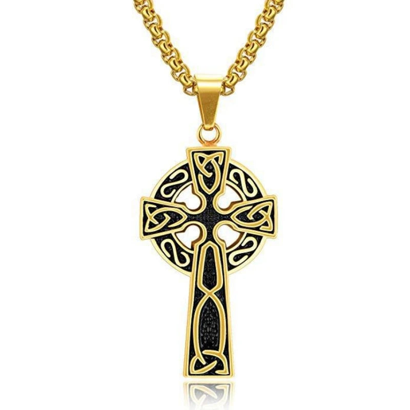 Celtic Cross Steel Pendant Nordic Versatile Retro