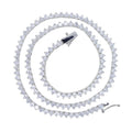 Iced Out Bling Zircon 3mm Tennis Chain Necklace 3 Prong Gold Silver Color CZ Charm Choker Women Man Hip Hop Fashion