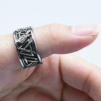 Viking Raven Valknut Amulet Ring — Stainless Steel