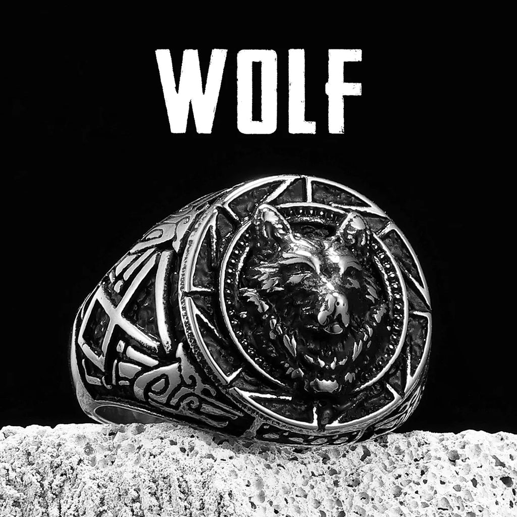 Wolf Ring — Stainless Steel