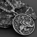 Stainless Steel Sweater Chain Greek Mythology Griffin Amulet Pendant Men's Necklace Retro Totem Necklace Jewelry Wholesale