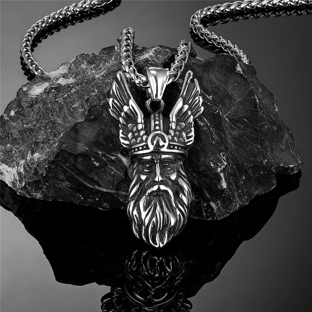 Helm of Awe Viking Amulet Necklace — Stainless Steel