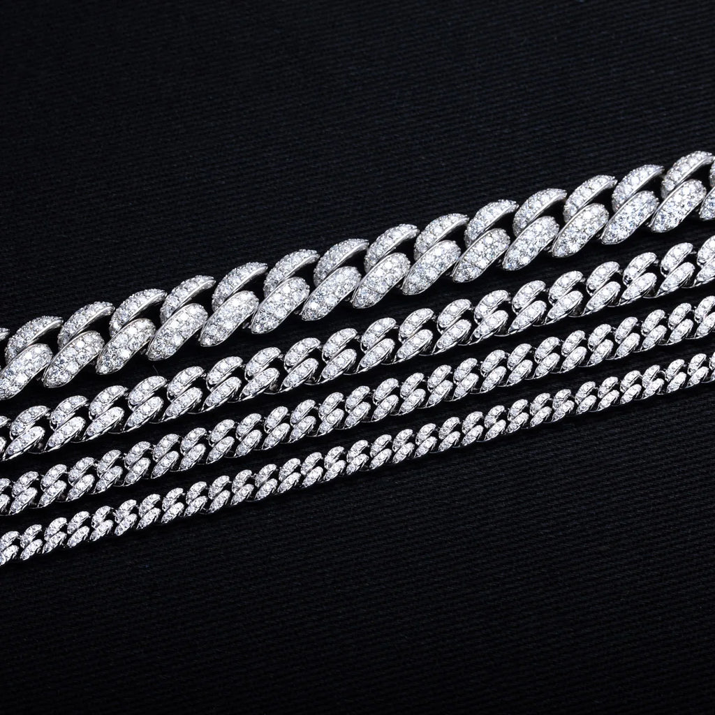 Iced Out Cuban Link Necklace — 925 Silver