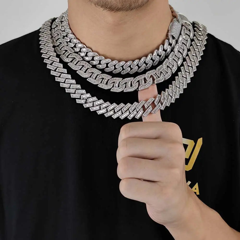 Iced Out Cuban Necklace Stainless Steel 15MM