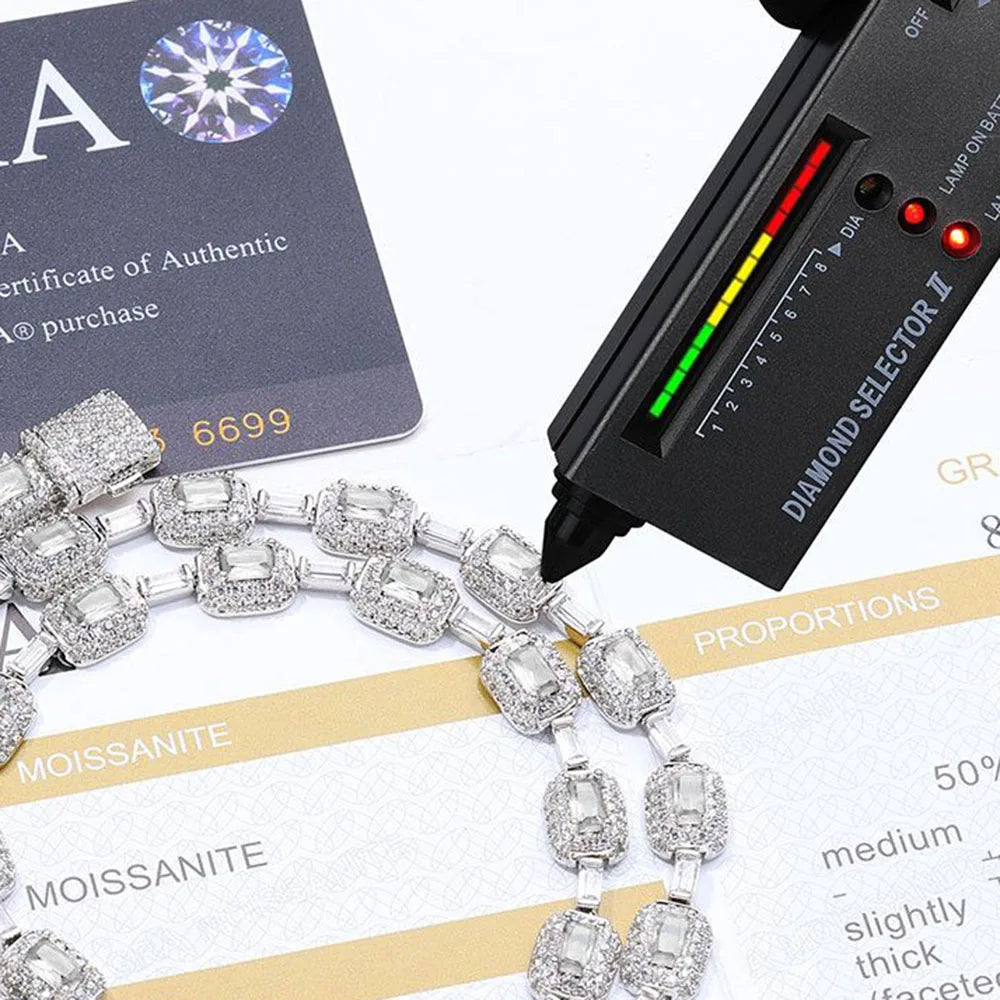 925 Silver VVS Moissanite Bracelet 7MM CZ