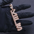 Iced Out Moissanite Letter Pendant Necklace VVS