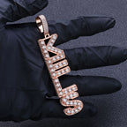 Iced Out Moissanite Letter Pendant Necklace VVS