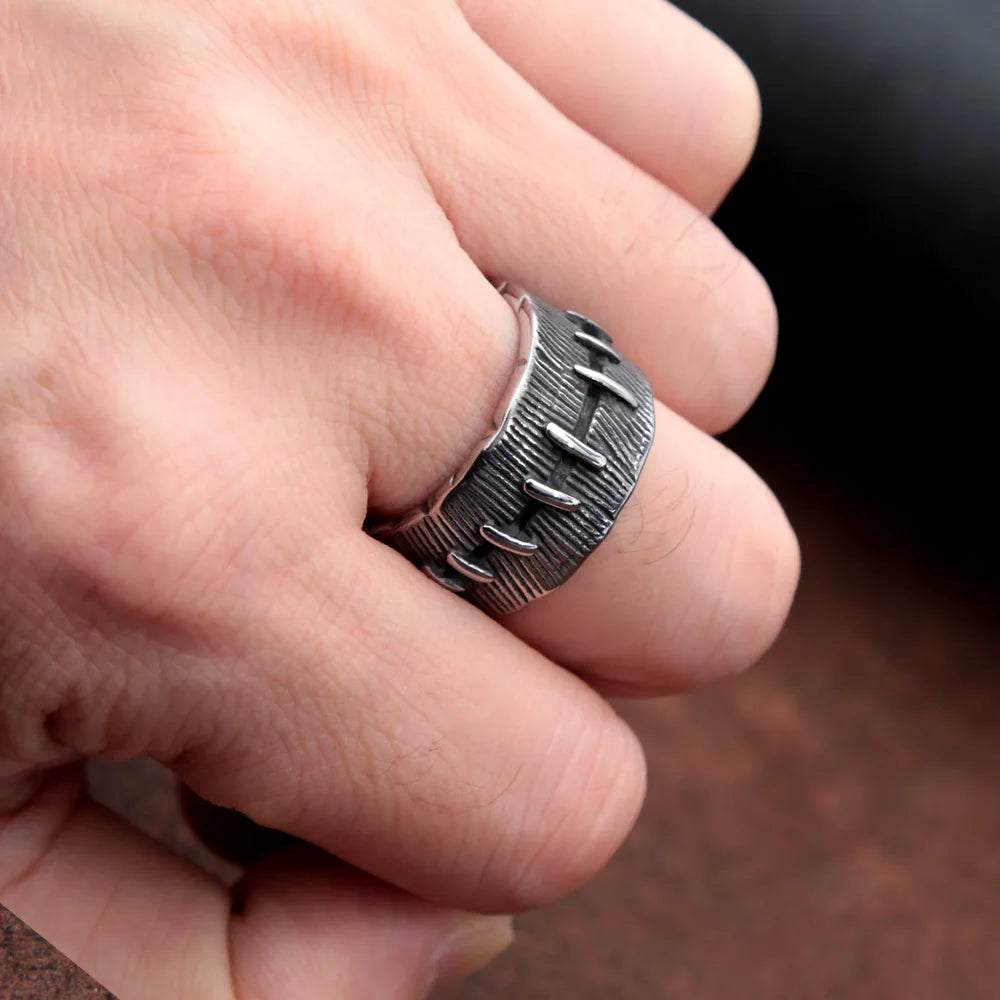Suture Biker Ring — Stainless Steel