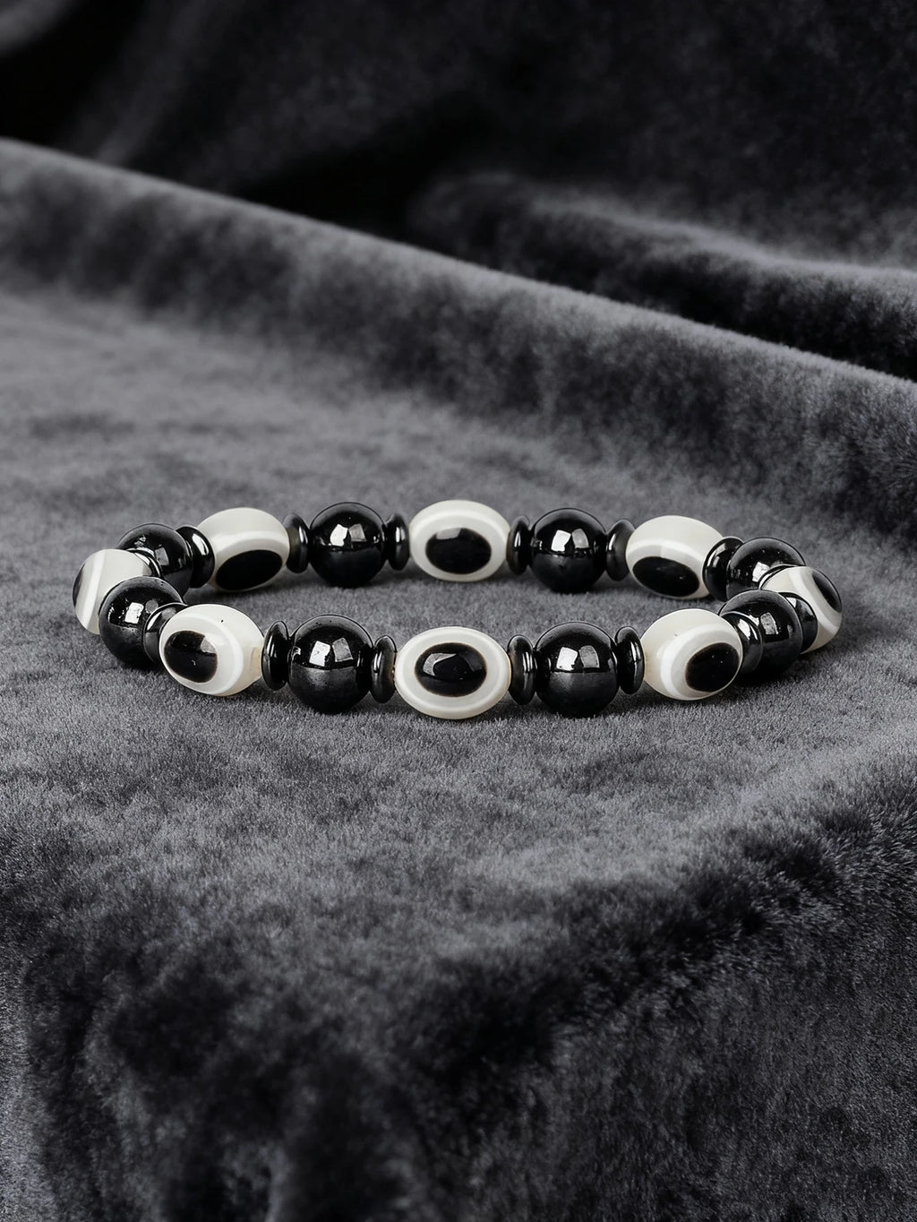 Hematite Stone Bracelet Handmade Woven with Gold color Spacers Cylinder Beads Leather for Energy Protection Reiki Charm Jewelry
