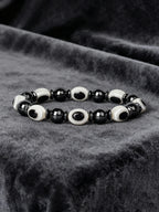 Hematite Stone Bracelet Handmade Woven with Gold color Spacers Cylinder Beads Leather for Energy Protection Reiki Charm Jewelry