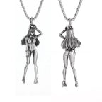 Delicate Antique Silver Color Seraph Prayer Good Luck Necklace Pendant Men Women Anniversary Amulet Jewelry Gift