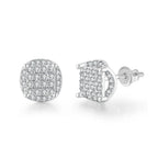 Iced Out Thread Stud Earrings — Gold