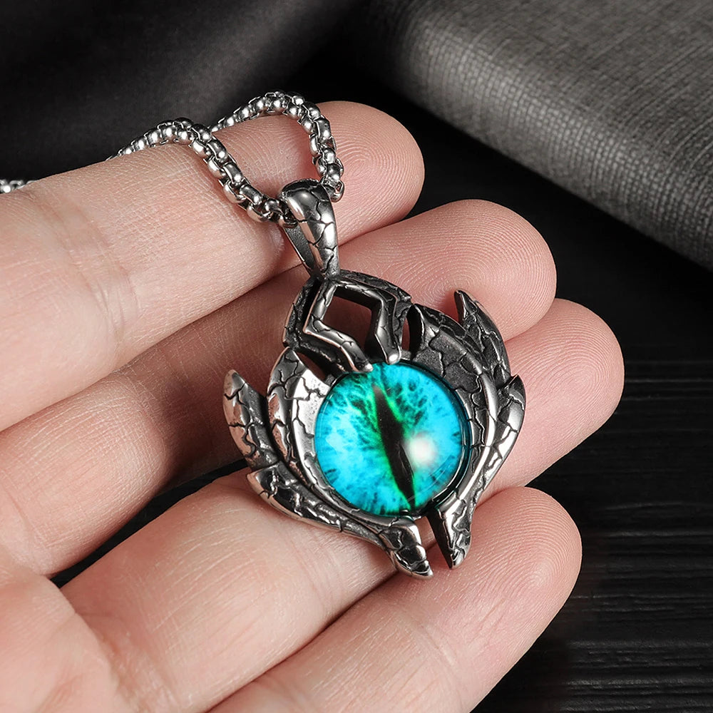 Demon Eye Pendant — Stainless Steel