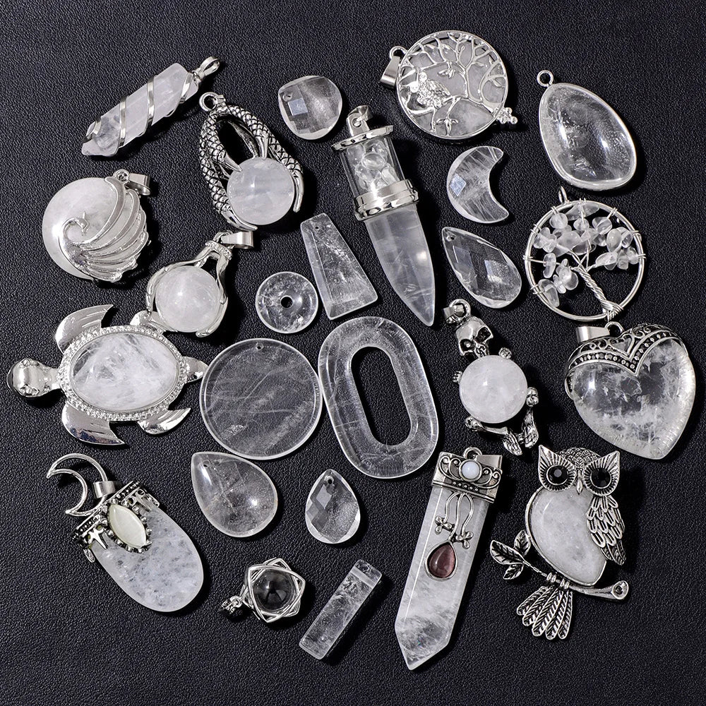Crystal Quartz Iced Pendant — DIY Craft Set