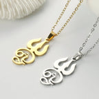 Dawapara India Tamil Om Symbol with Trident Pendant Stainless Steel Necklace Om Shiva Symbol Yoga Vintage Talisman