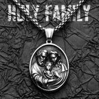 Holy Family Pendant — Stainless Steel