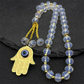 Hamsa Evil Eye Pendant Necklace — Stainless Steel
