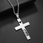 Cross Pendant Necklace — Stainless Steel
