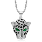 Vintage Leopard Head Pendant Necklace — Stainless Steel