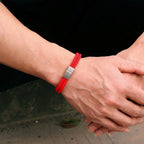 Fashion Men Bracelet Stainless Steel Magent Buckle Wrap Braclet Bangle Pulseria Hombre Beach Nautical Rope Braslet