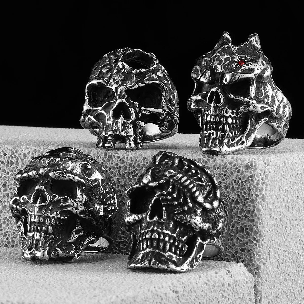 Skull Ring Black — Stainless Steel