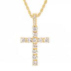 Hip Hop Cross Pendant Necklace For Women Jewelry Female Statement Men Iced Out Tennis Chain Gold Color Jewellery Gift