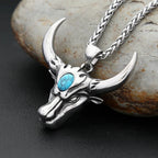 Bull Head Steel Pendant Vintage Punk Zodiac