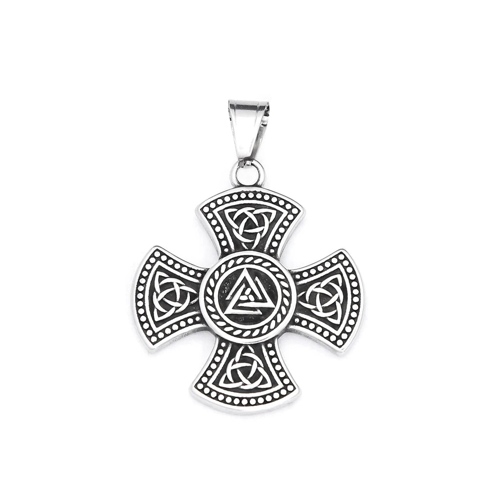 Celtic Cross Knot Pendant — Stainless Steel