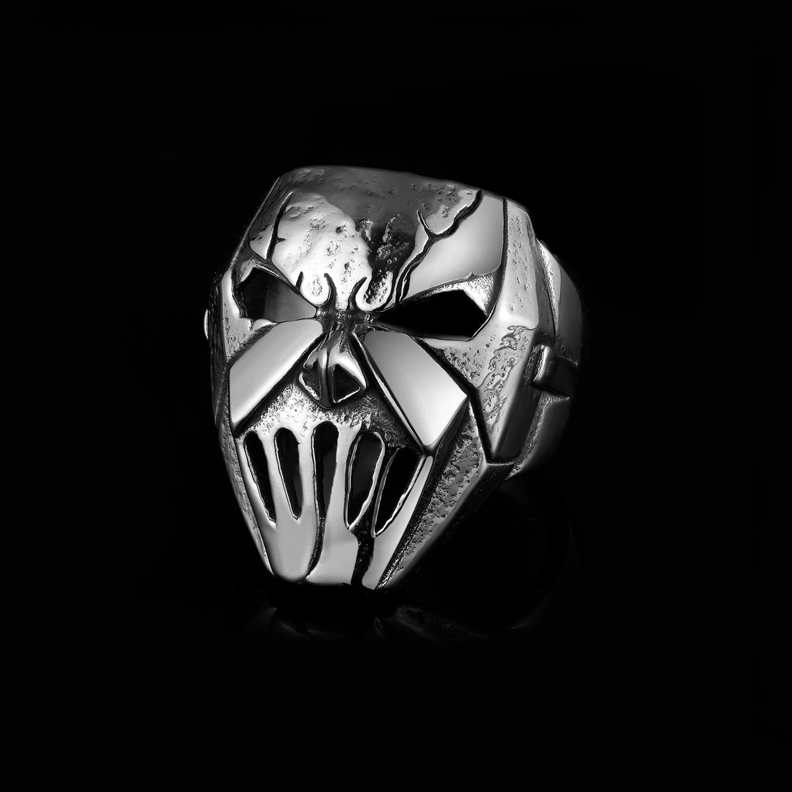 Men's Calvarium Skull Ring Gothic 316L Stainless Steel Biker Ring Motorcycle Band jewellery Party Gift OSR734