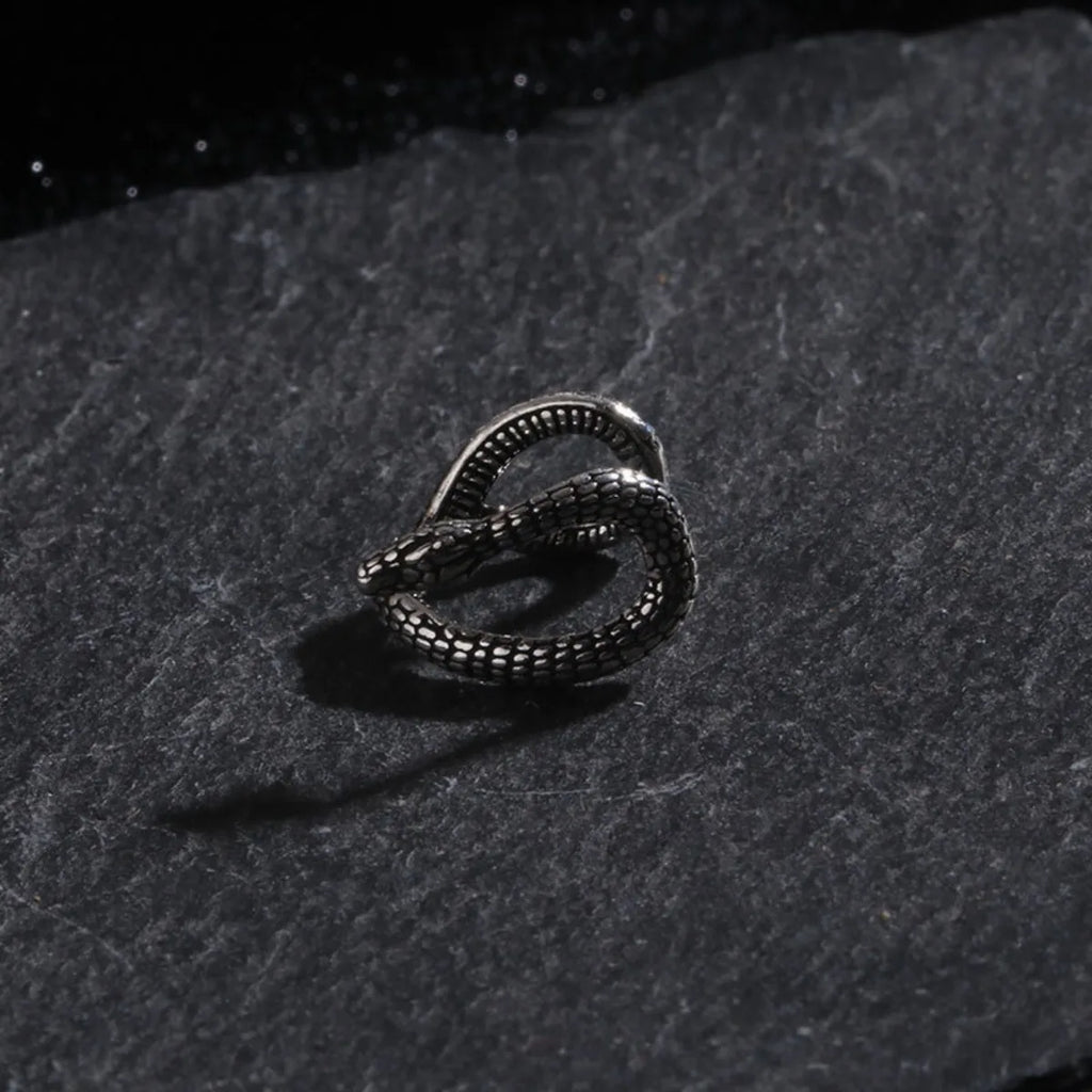 Fashion Snake Ear Cuff, Stainless Steel Clip Earrings for Women Men Jewelry for Sensitive Ears Punk Hip Hop