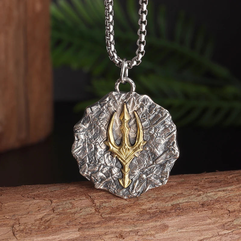 Poseidon Trident Pendant Necklace