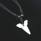 Imitation Yak Bone Shark Tooth Necklace Cool Men Women's Jewelry White Teeth Amulet Pendant Gifts