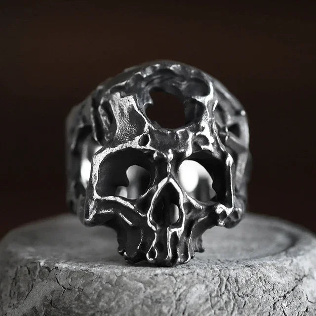 Priestess Retro Priest Ring, Men's Silvery Plated Ring, Artistic Ring Punk Style, Goth Jewelry for Men, Gifts for