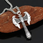 Fashion Axe Pendant Necklace Bronze Silver Axe Viking Pendants Viking Slavic Necklaces Punk Choker Jewelry Wholesale Accessories