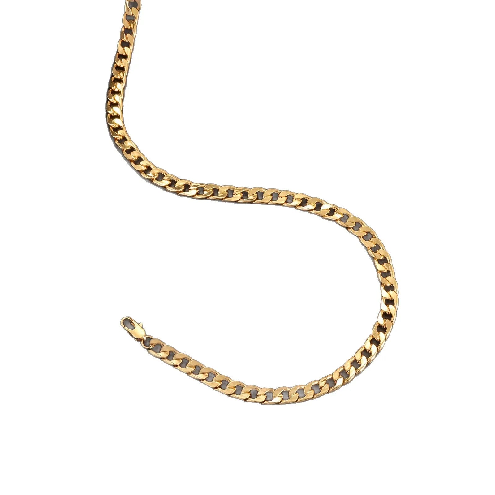 Luxury 24K 9999 Pure Gold real gold Men Women 6mm 8MM Necklace Cuban Chain Hip Hop Punk Necklace