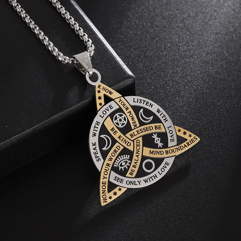 Witchcraft Pentagram Pendant Necklace — Stainless Steel