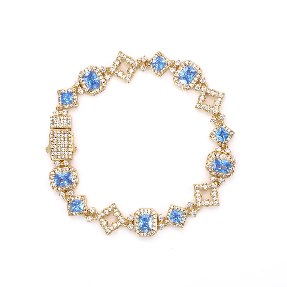 Iced Out Star Chain Necklace Stainless Steel 11MM