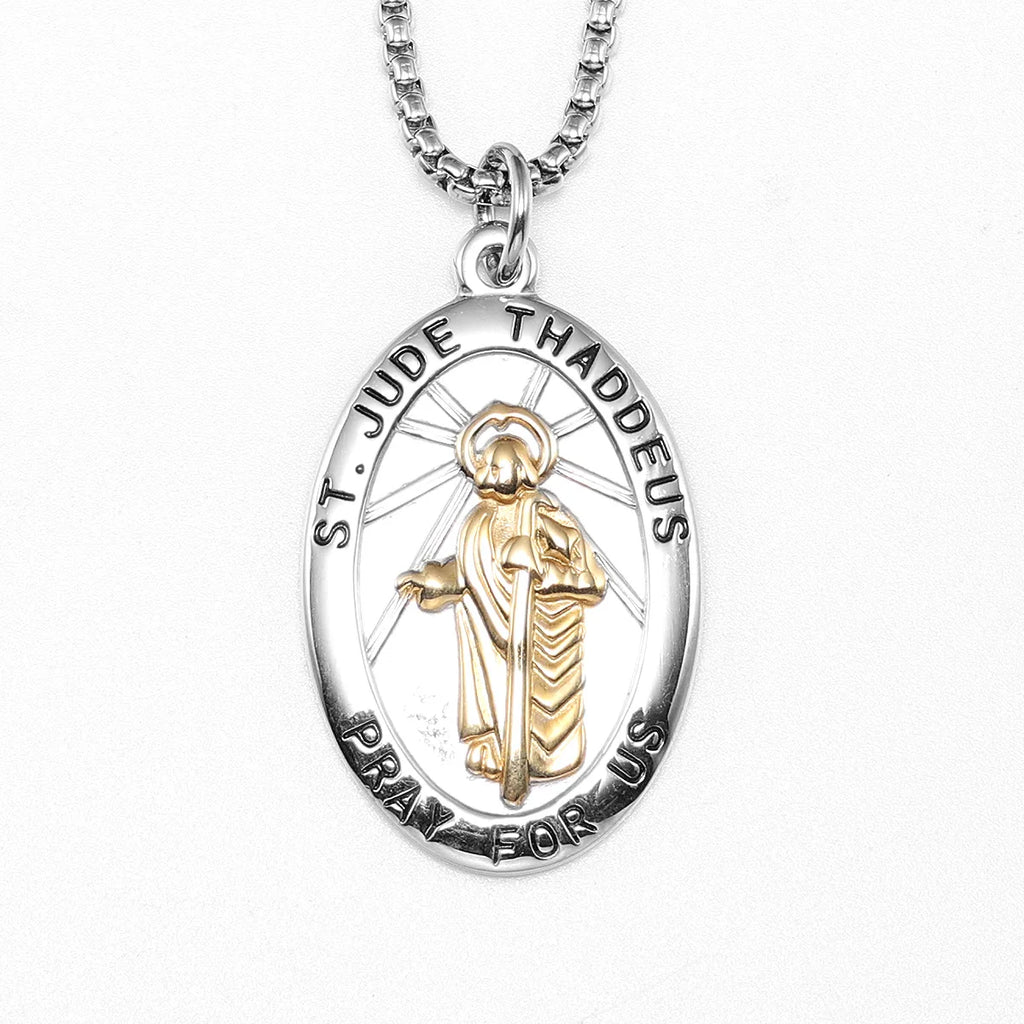 St. Jude Pendant Necklace Stainless Steel