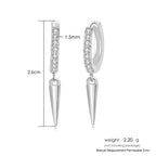 Iced Out Ankh Dangle Hoop Earrings CZ