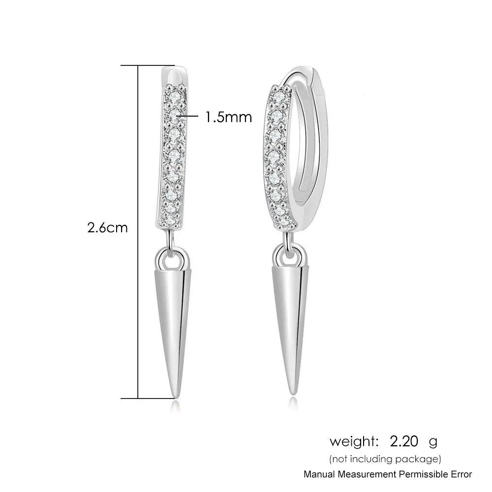 Iced Out Ankh Dangle Hoop Earrings CZ