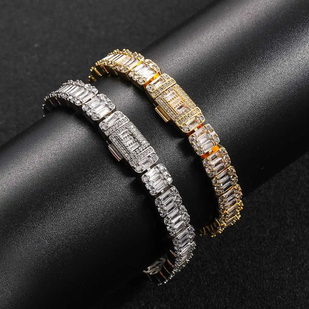 Stainless Steel Tennis Cuban Chain Necklace 8MM