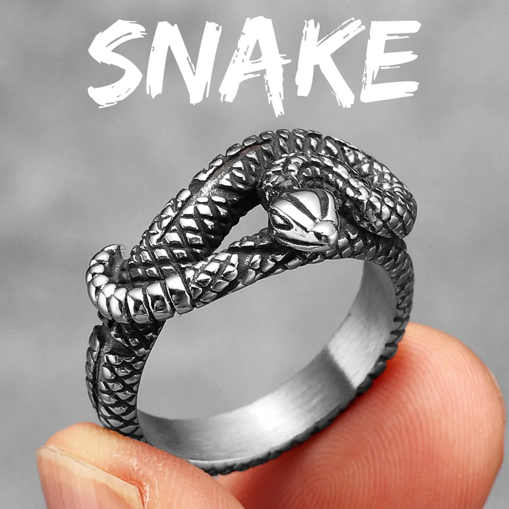 Viper Snake Ring — Stainless Steel